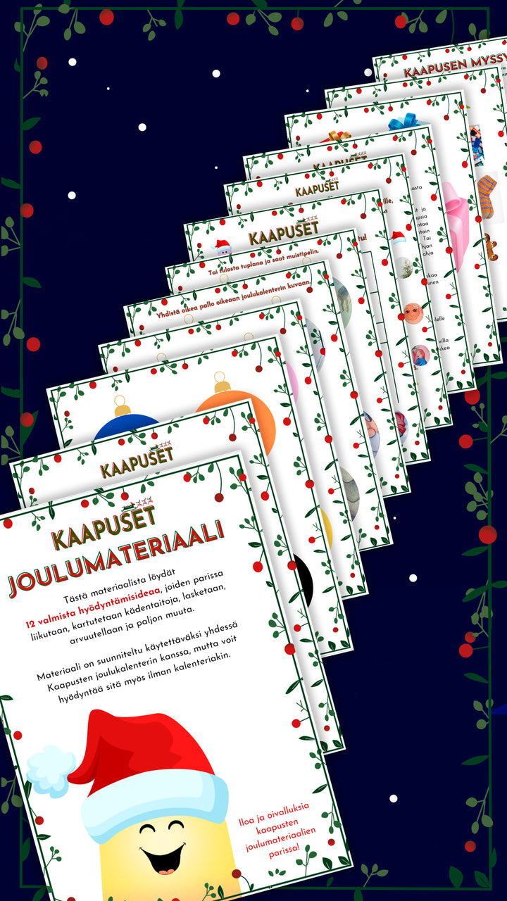 PUUHAPAKETTI JOULUUN - KAAPUSTEN JOULUMATERIAALI