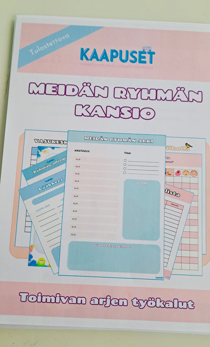 MEIDÄN RYHMÄN KANSIO - TOIMIVAN ARJEN TYÖKALUT