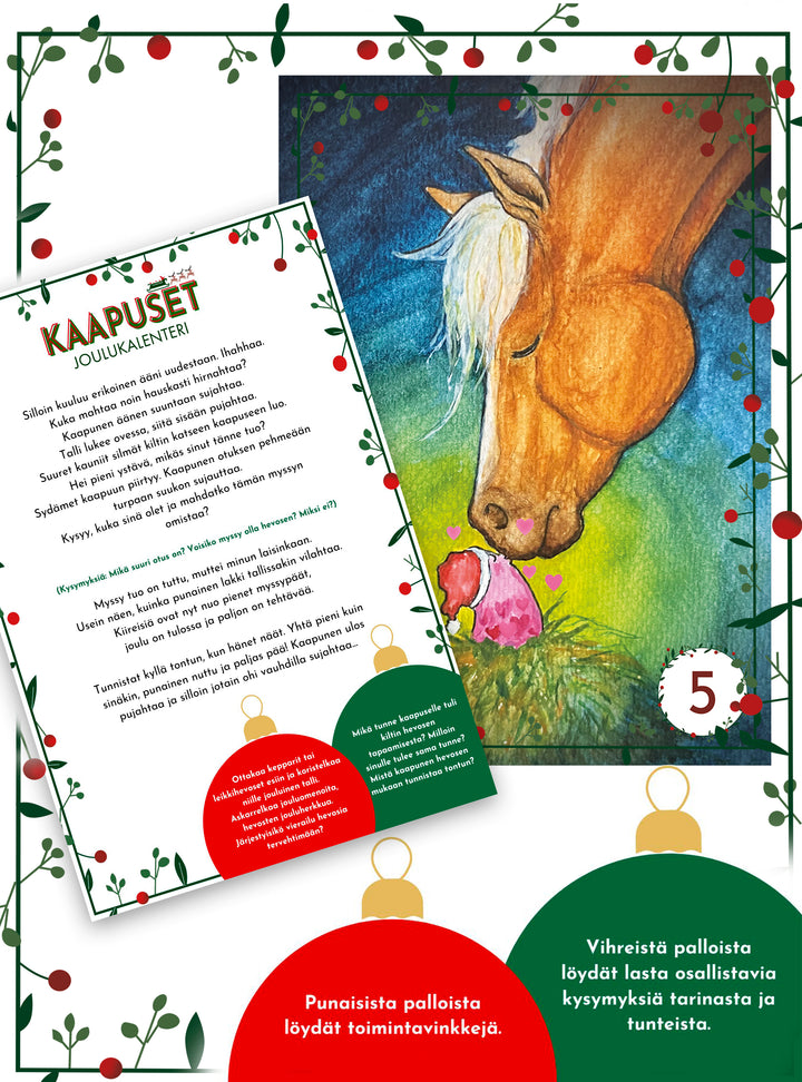 JOULUKALENTERI - PUNAISEN MYSSYN MYSTEERI (Tulostettava)