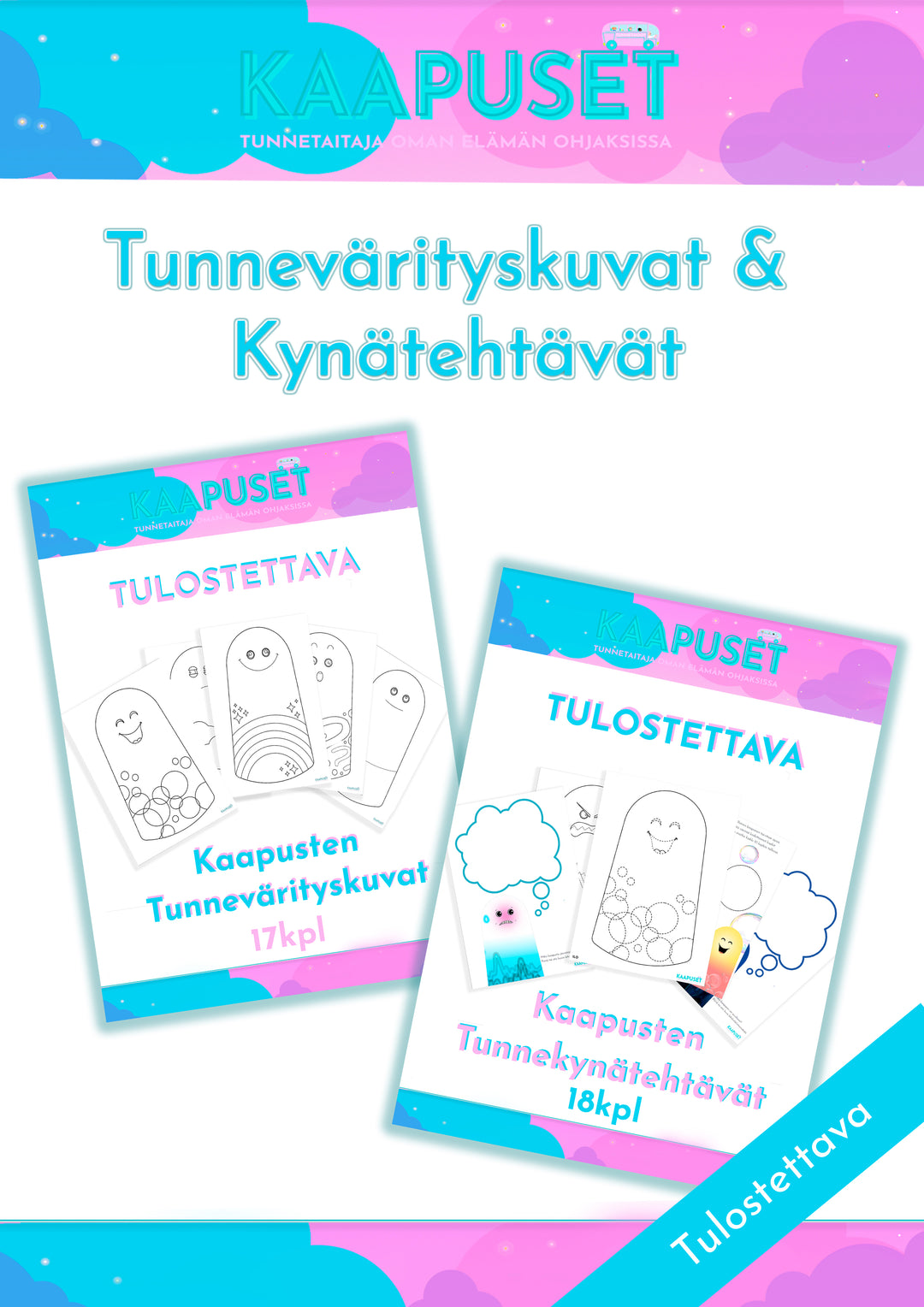 KYNÄTEHTÄVÄT- JA VÄRITYSKUVAT -PAKETTI