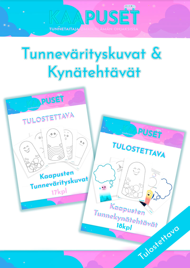 KYNÄTEHTÄVÄT- JA VÄRITYSKUVAT -PAKETTI