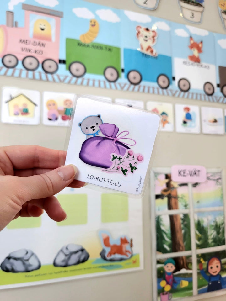 TOIMINNANOHJAUS- JA PÄIVÄJÄRJESTYSKORTIT TUKIVIITTOMILLA PAKETTINA