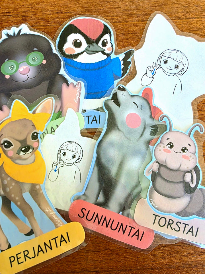 VIIKONPÄIVIEN ELÄINLAPSET - VIIKONPÄIVÄT, TUKIVIITTOMAT & LORU