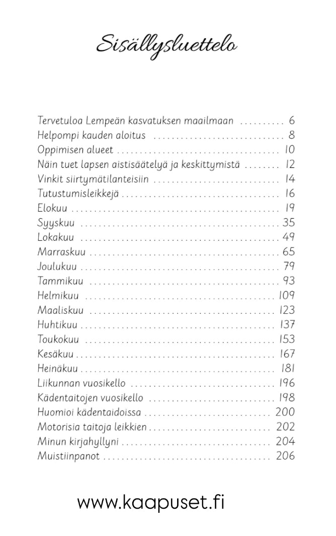 KASVATA LEMPEÄSTI -LUKUVUOSIKALENTERI 2026-2027