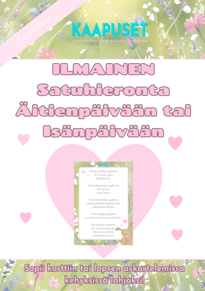 SATUHIERONTA ÄITIEN- TAI ISÄNPÄIVÄÄN