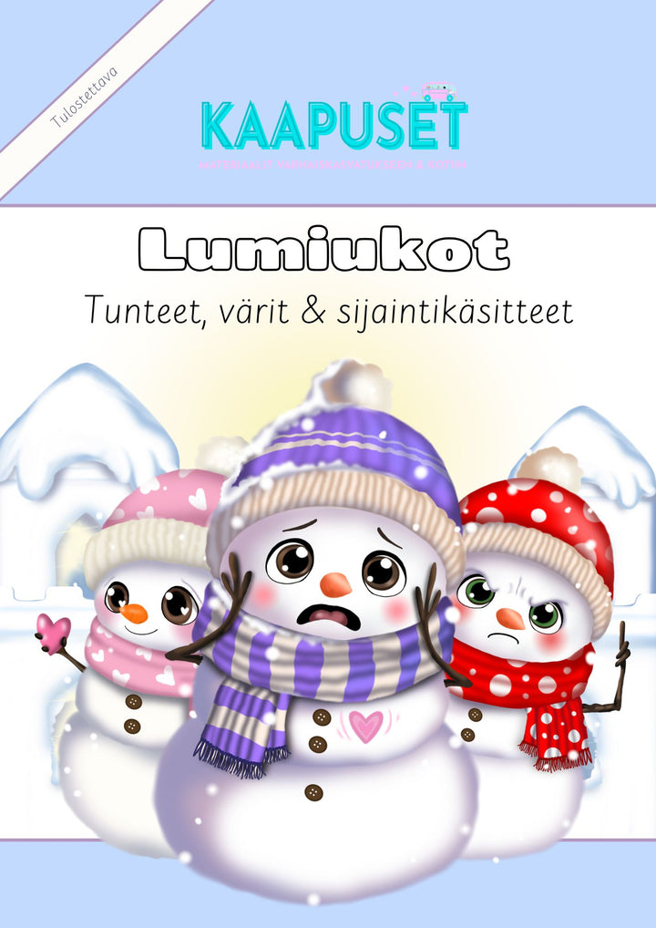 LUMIUKOT & LUMILINNA - TUNTEET, VÄRIT & SIJAINTIKÄSITTEET