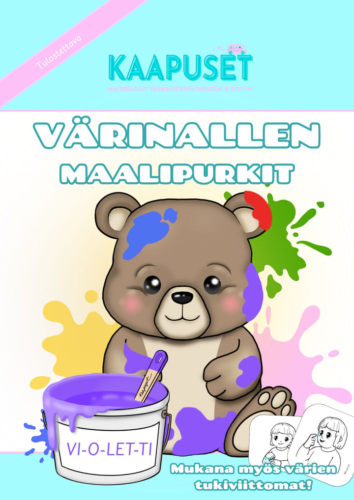 VÄRINALLEN MAALIPURKIT - TUKIVIITTOMILLA