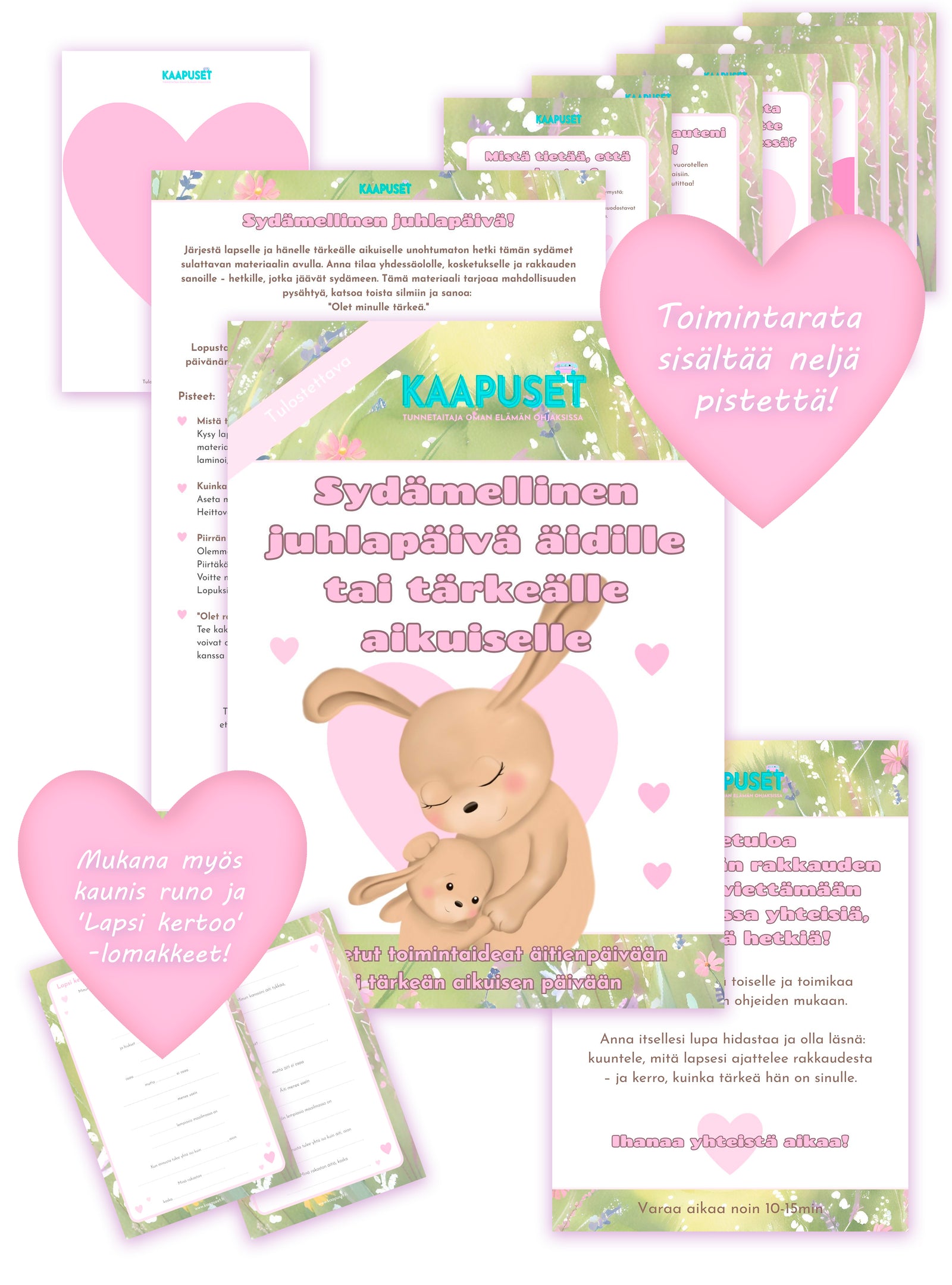 ÄIDILLE TAI TÄRKEÄLLE AIKUISELLE - SYDÄMELLINEN JUHLAPÄIVÄ 